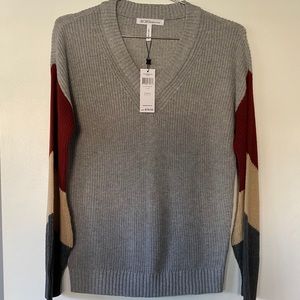 BCBG GENERATION STRIPE SLEEVE SWEATER